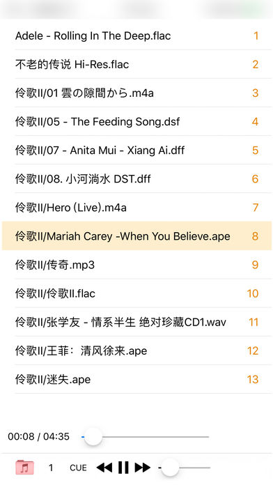 CC APE/FLAC/DSD/DTS/WMA 全格式音乐播放器
