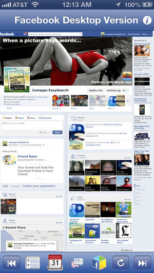 Facebook的桌面PC版