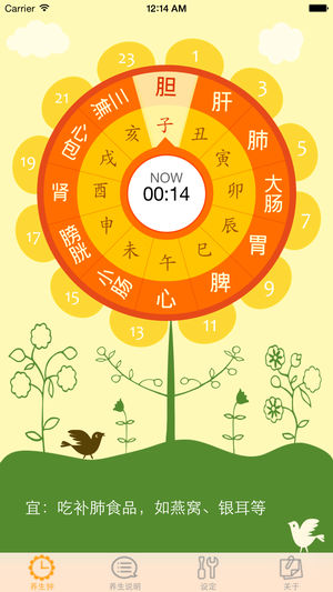 十二时辰经络养生钟