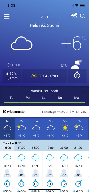 Ilmatieteen laitoksen sää