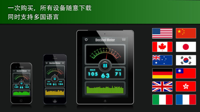 分贝仪专业版(Decibel Meter Pro) - 测量，记录，导出声音分贝值