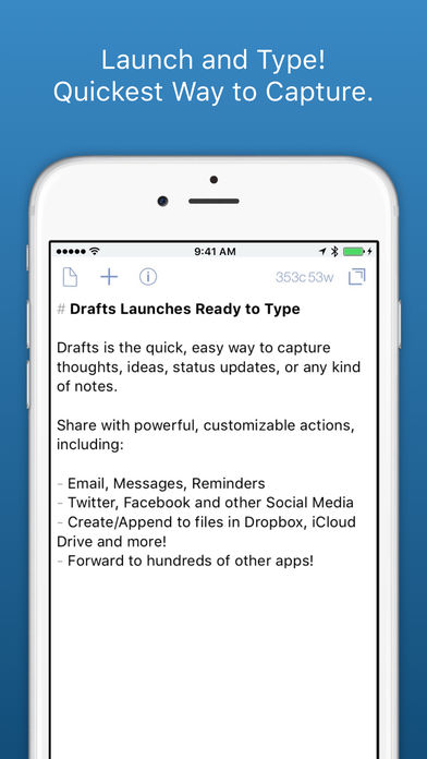 Drafts - Quickly Capture Notes, Share Anywhere!