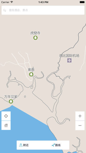 甲米中文离线地图